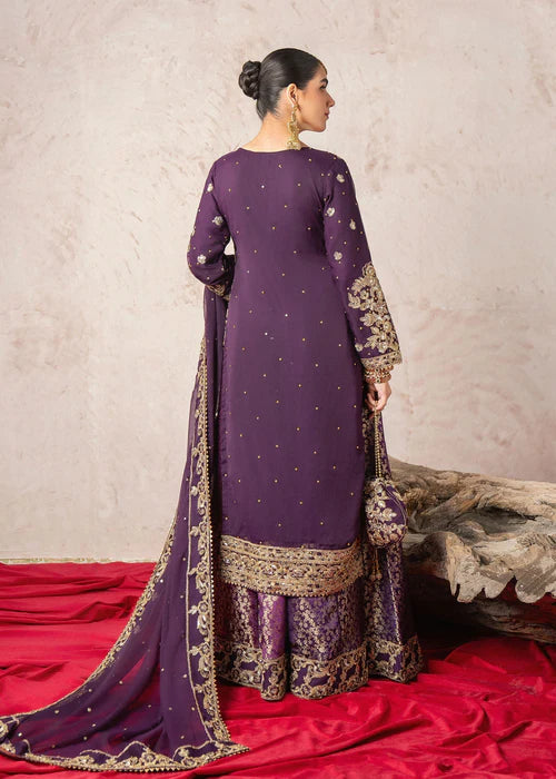 Haseens 3PC Embroidered Chiffon Suit Maiya gulbuy.com