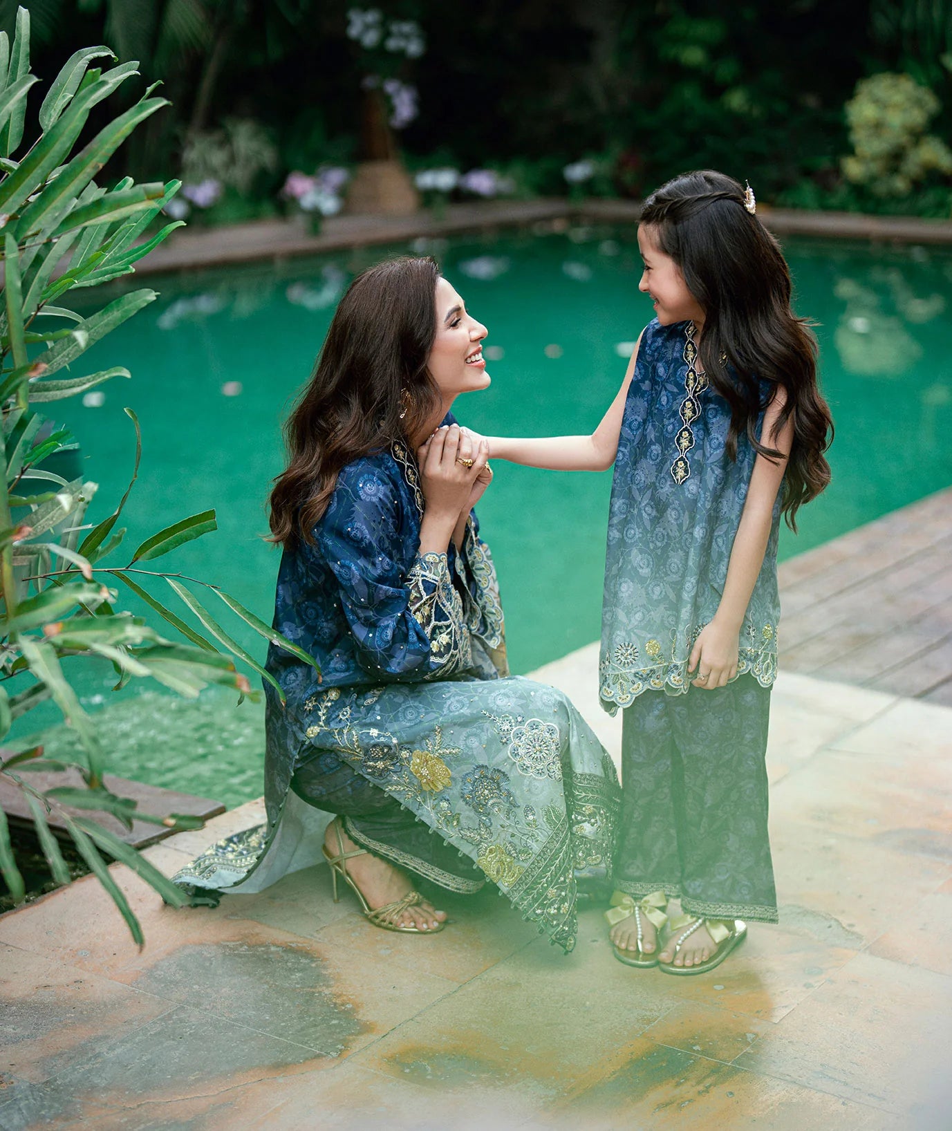Dhanak 2Pc Embroidered Silk Kids Suit SS25DK-0203 gulbuy.com