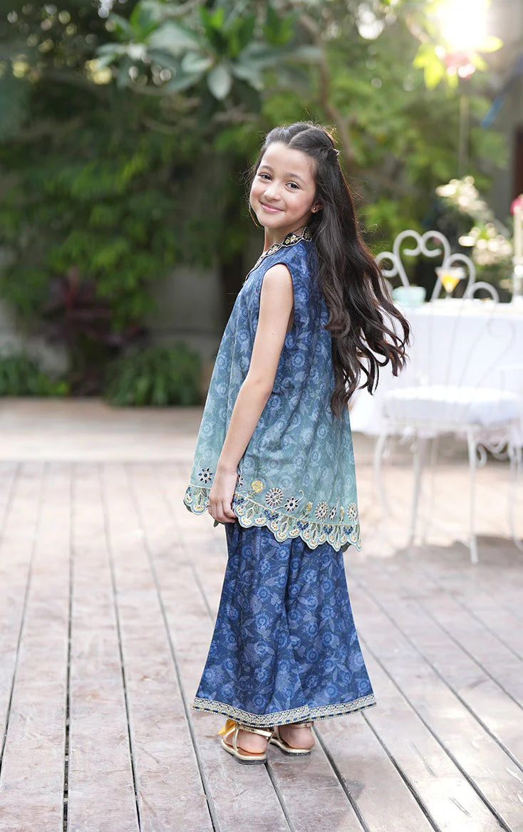 Dhanak 2Pc Embroidered Silk Kids Suit SS25DK-0203 gulbuy.com
