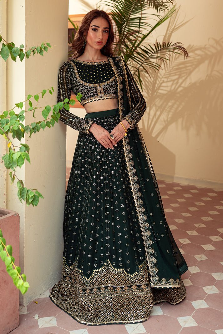 NEESHAY 3PC EMBROIDERED CHIFFON SUIT (Sheesh)