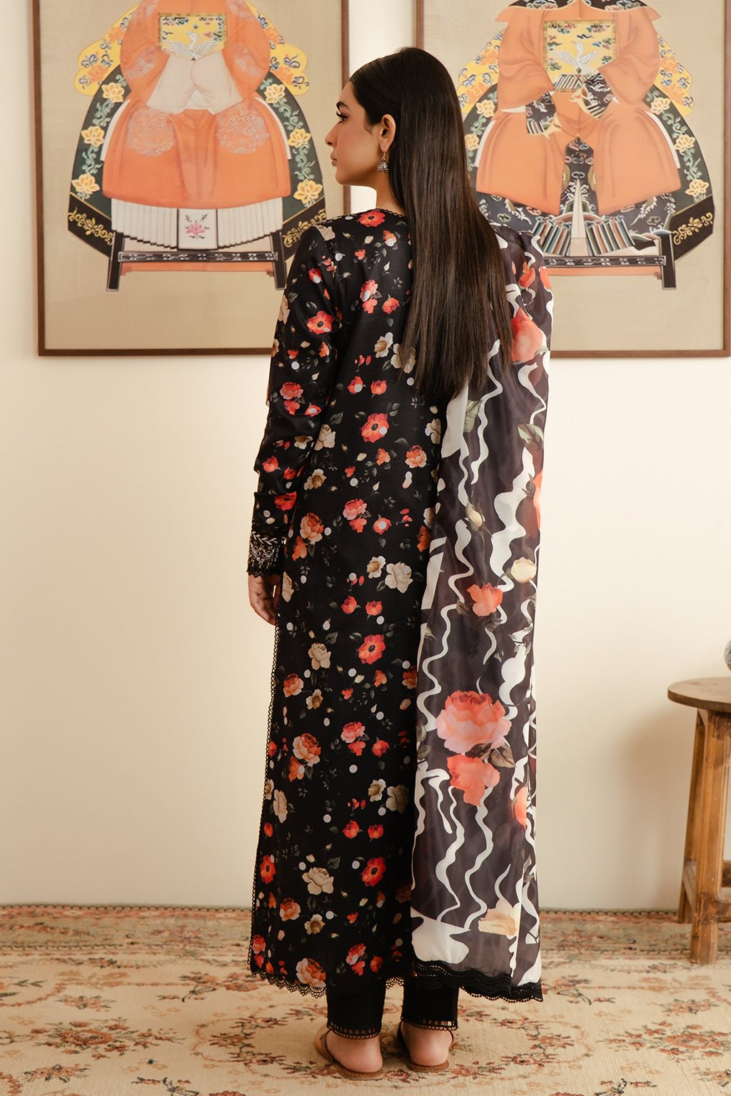 AFROZEH 3PC EMBROIDERED LAWN SUIT (687-Valeria-MALINA)