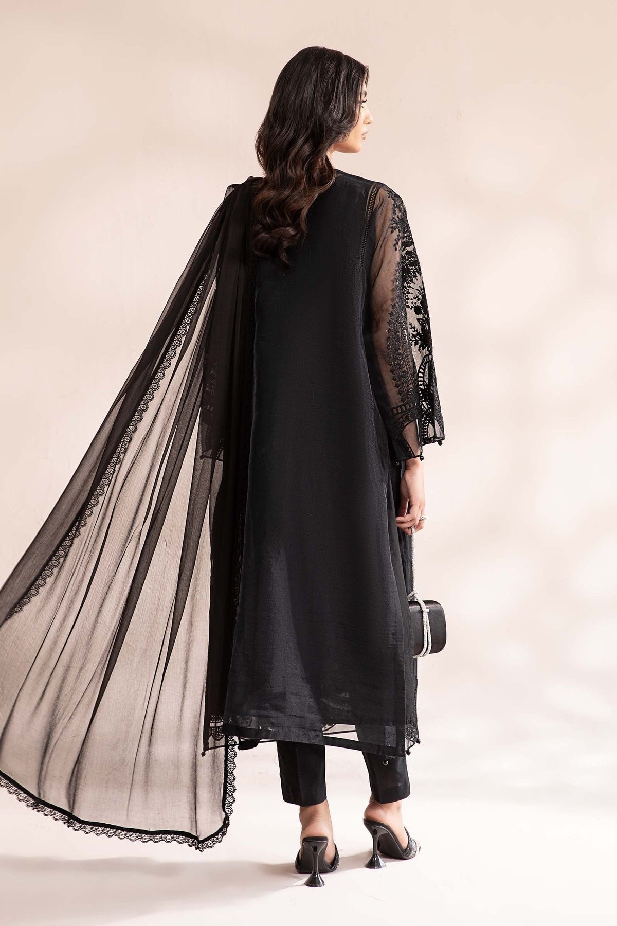 Maria B 3Pc Embroidered Organza Suit (DW-MN24-01)