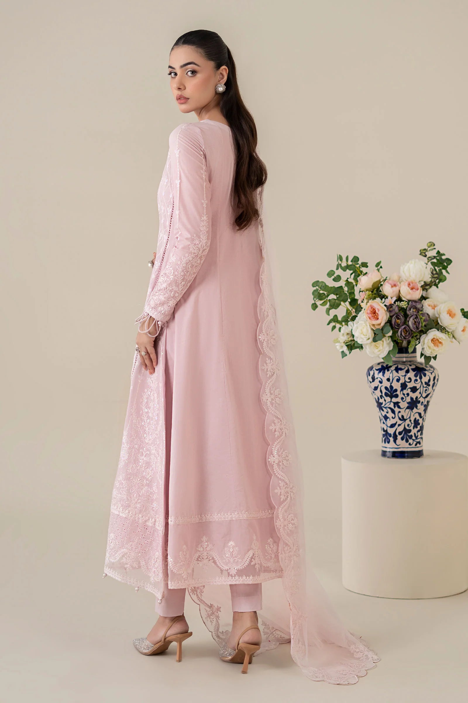 Maria B 3Pc Embroidered Lawn Suit DW-EA25-39-Pink gulbuy.com