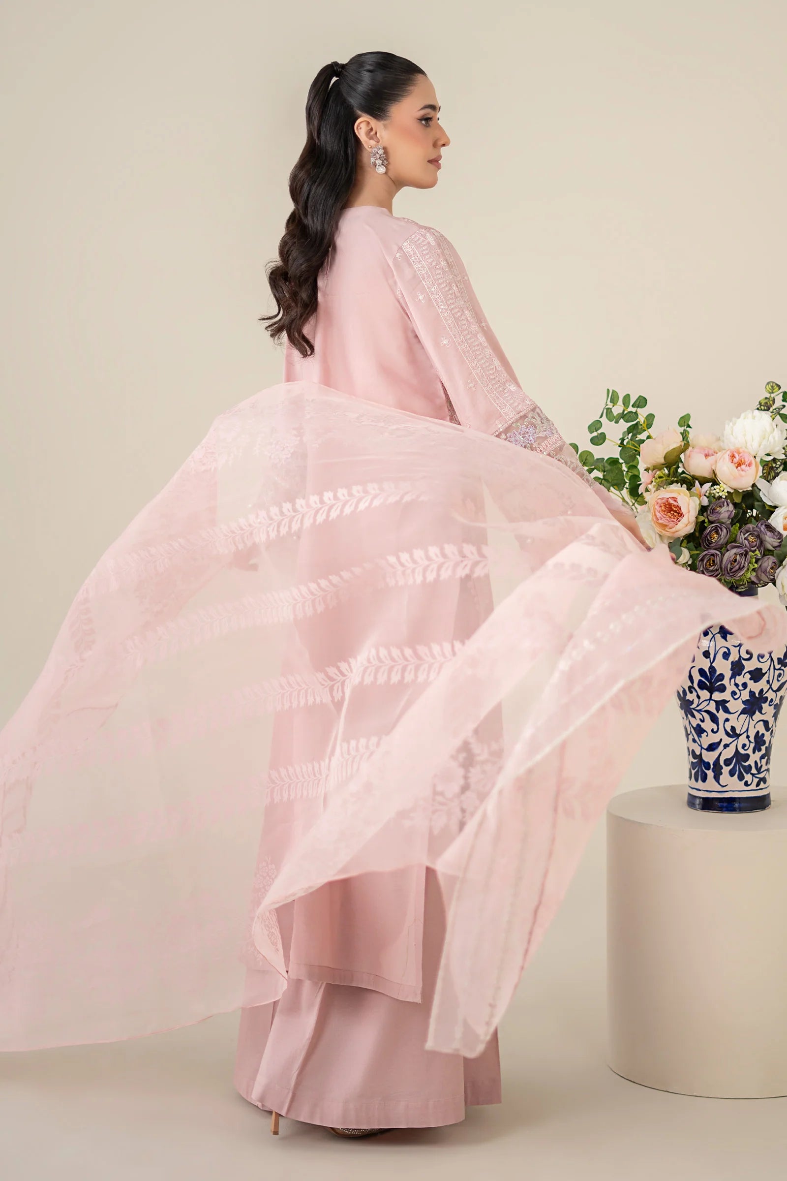 Maria B 3Pc Embroidered Lawn Suit DW-EA25-57-Pink gulbuy.com