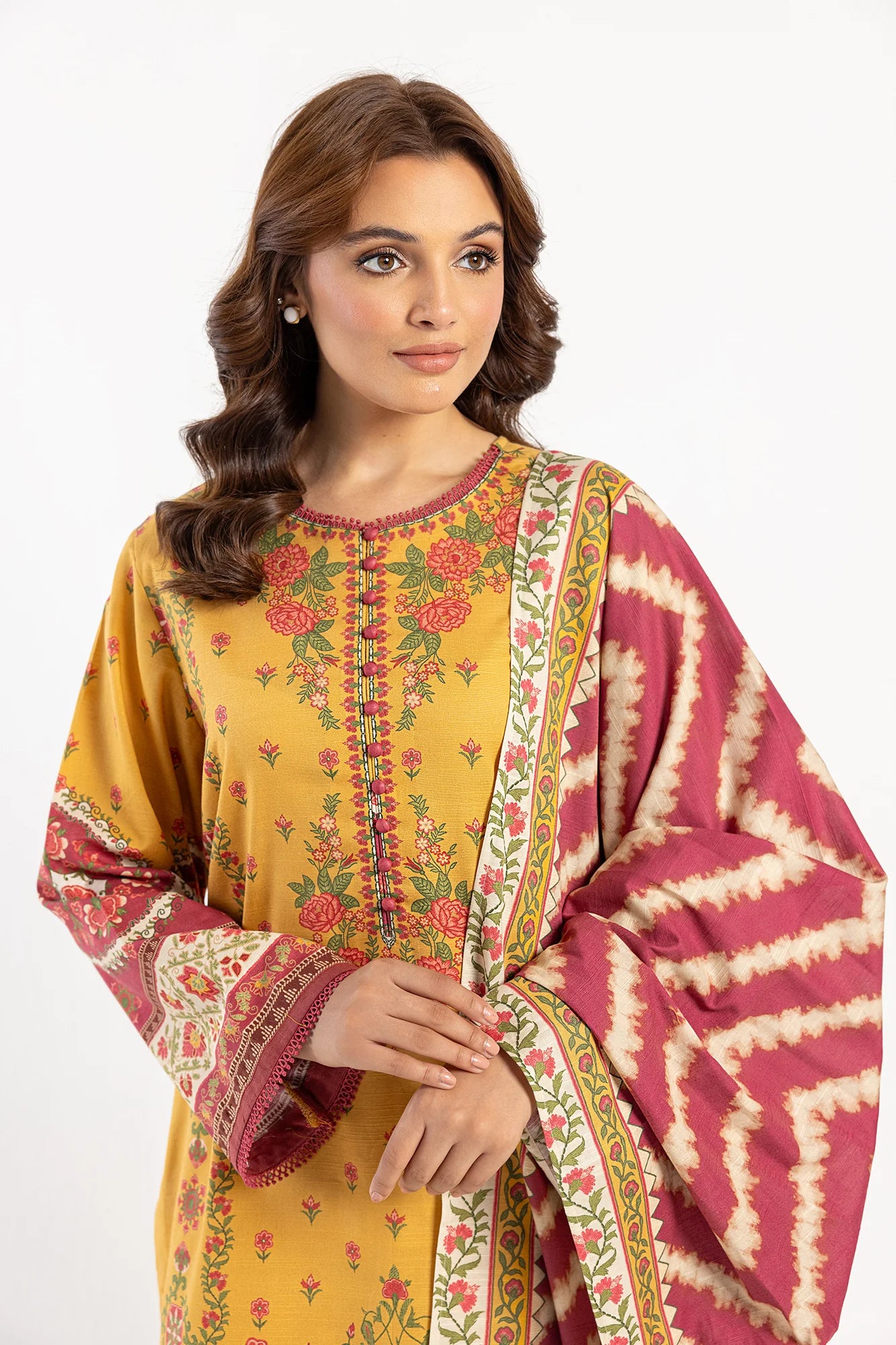 Ethnic 3Pc Printed khaddar Suit E0487/202/106 gulbuy.com
