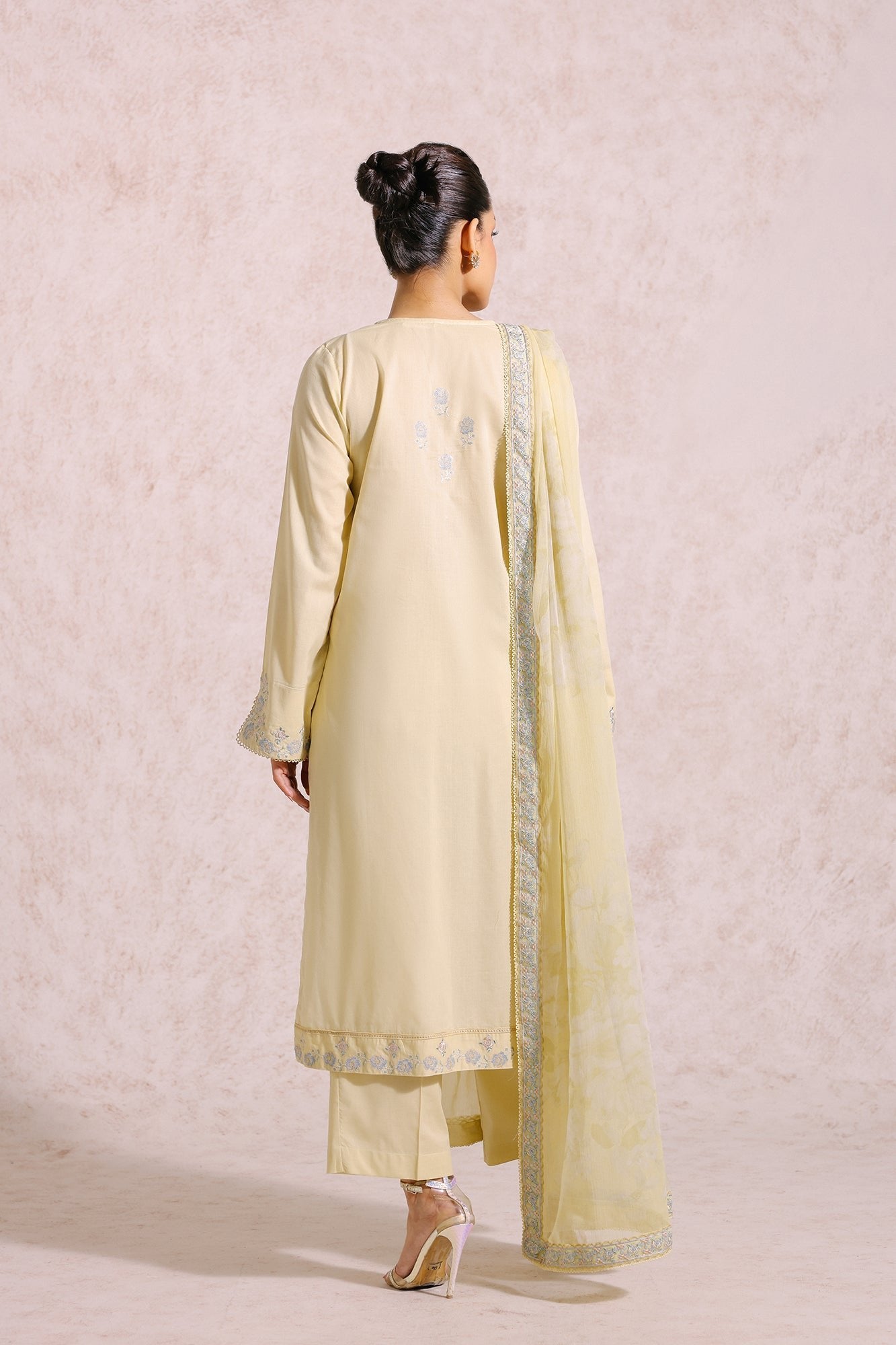 Ethnic 3 Piece Embroidered Chiffon Suit (E0547/105/115)
