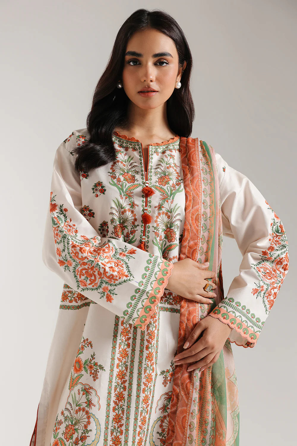 Ethnc 3Pc Embroidered Lawn Suit E0596/203/115 gulbuy.com