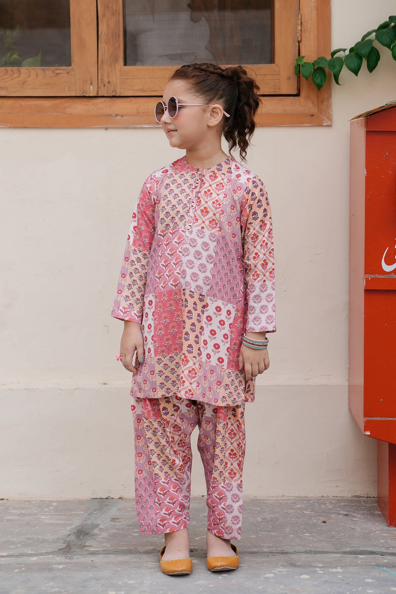 Ethnic 2Pc Printed Viscose Suit E0741/402/526 12Y gulbuy.com