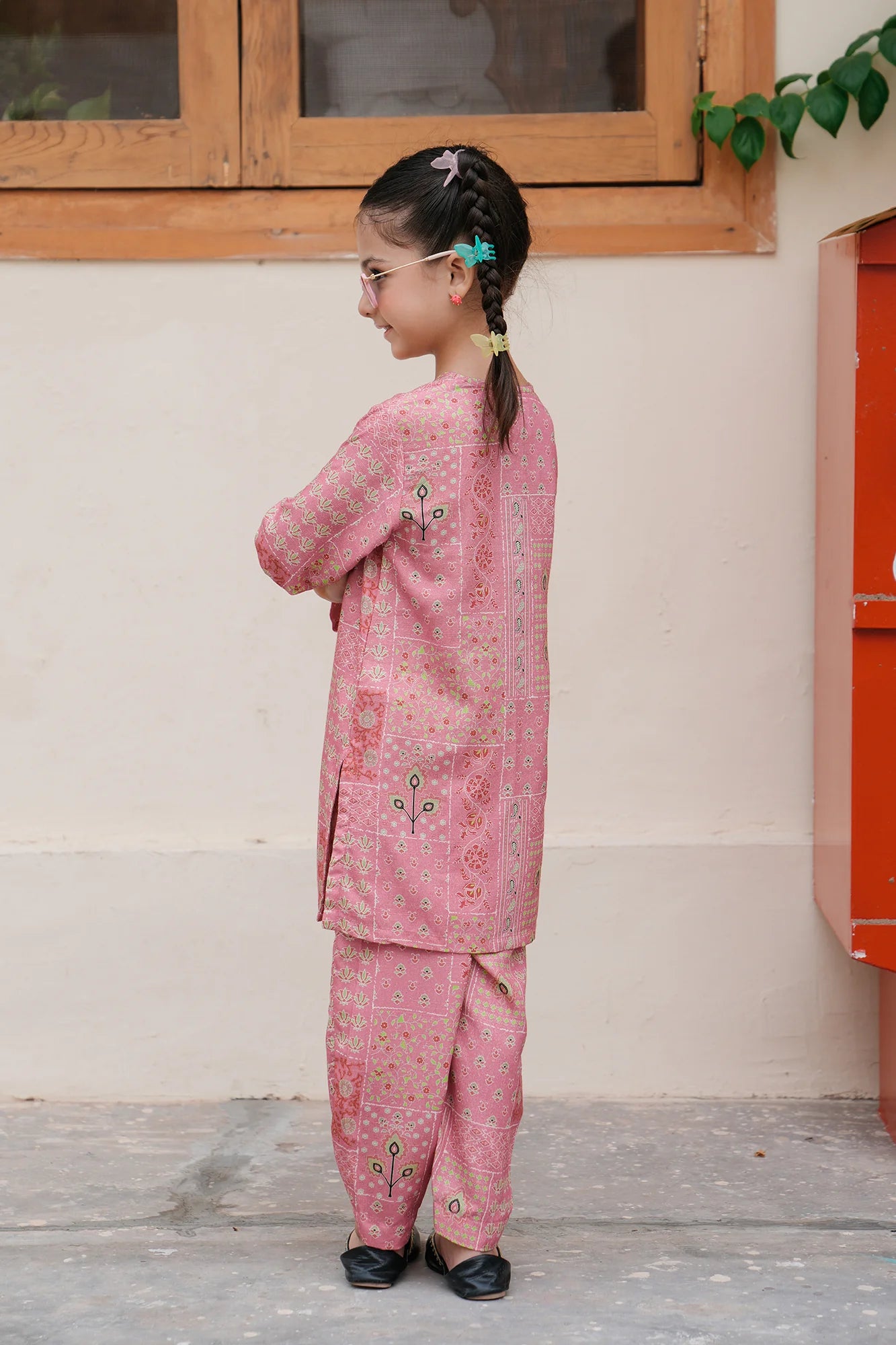 Ethnic 2Pc Printed Viscose Kids Suit E0748/402/401 gulbuy.com