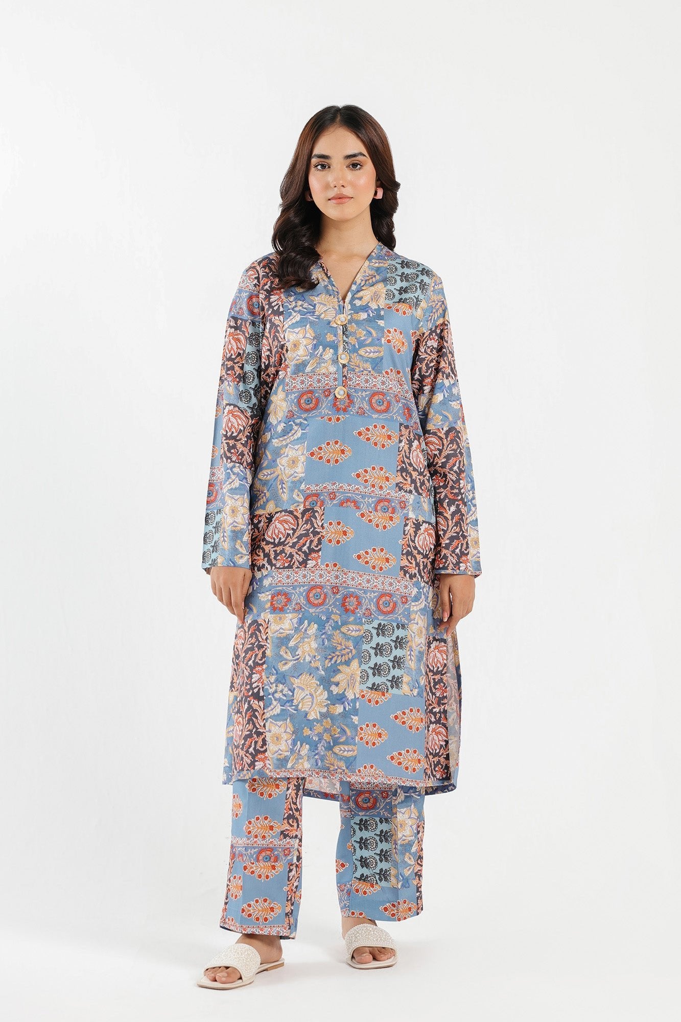 Ethnic 2 Piece Cotton Viscose Suit (E5175/102/629)
