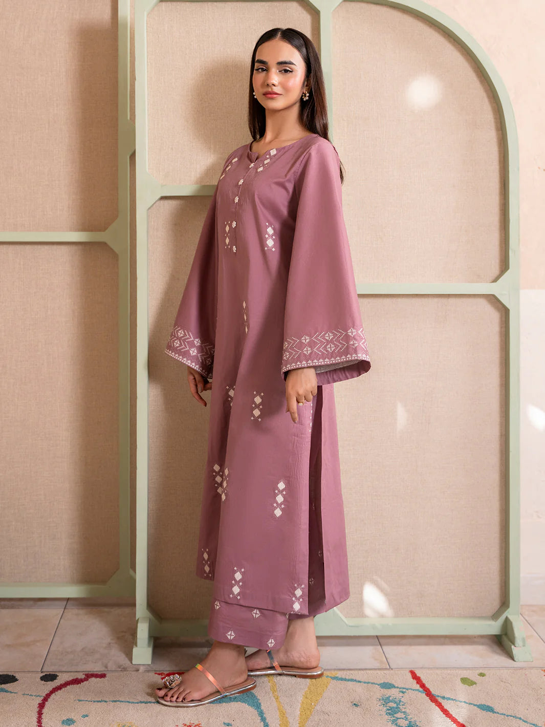 Izel 2Pc Embroidered Lawn Suit FERN gulbuy.com