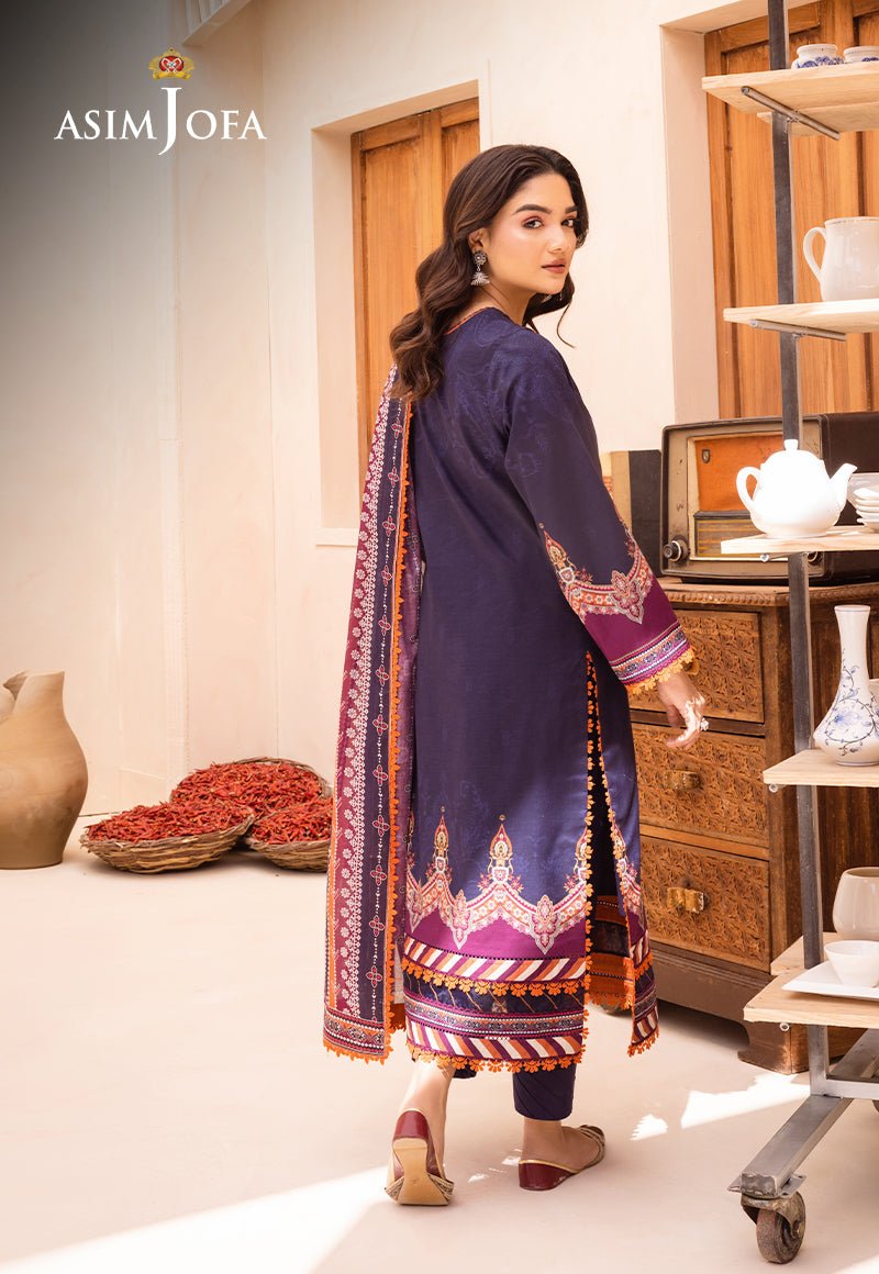 ASIM JOFA 3 PIECE CAMBRIC LAWN SUIT (AJUB-09)