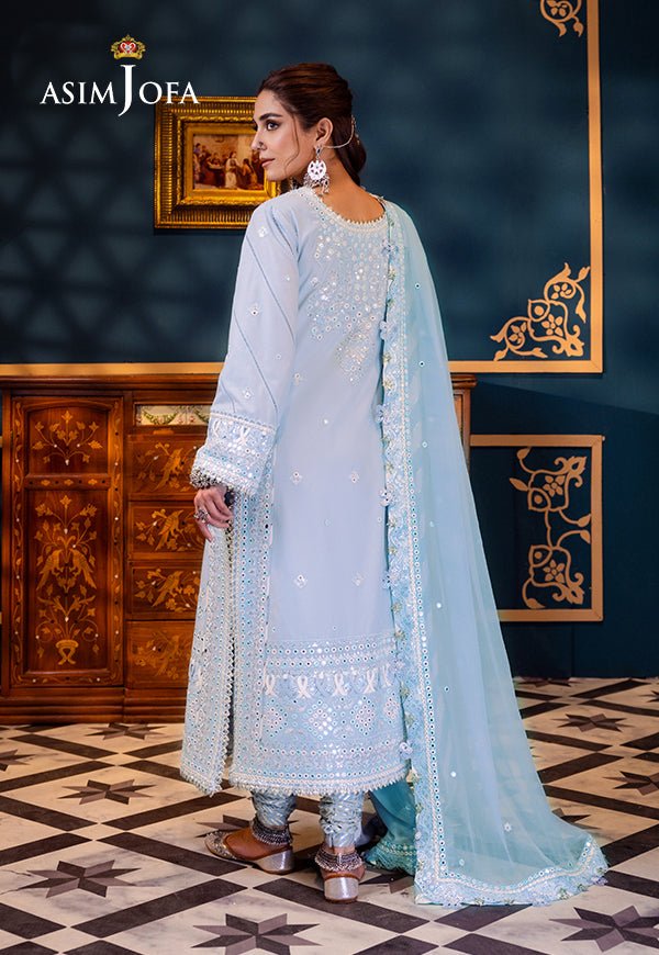 ASIM JOFA 3 PIECE EMBROIDERED LAWN SUIT (AJFI-12)