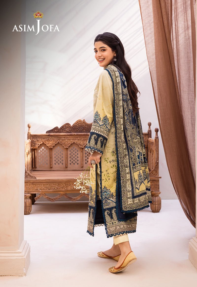 ASIM JOFA 3 PIECE CAMBRIC LAWN SUIT (AJUB-15)