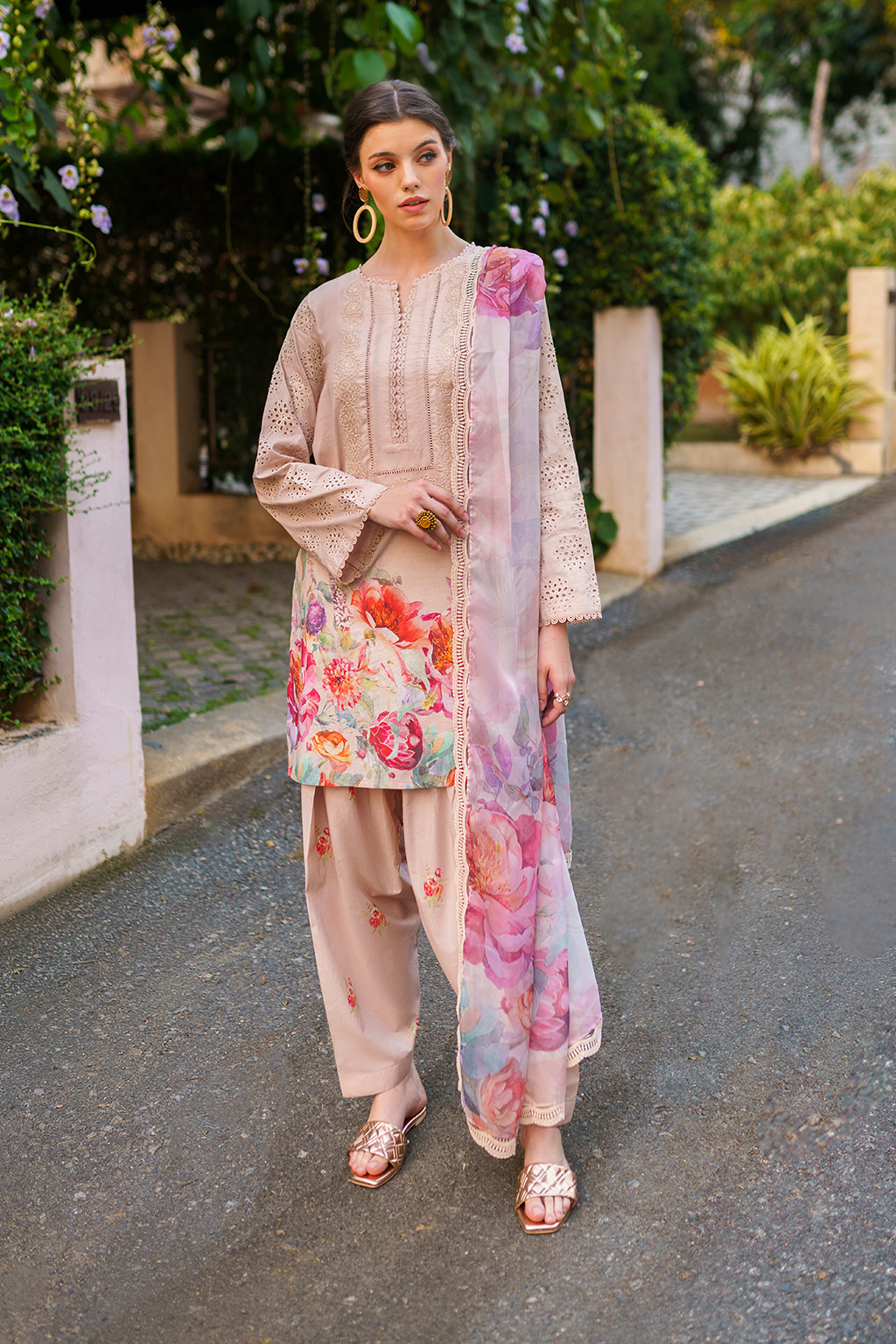 3 PIECE IZNIK PRINTED LAWN SUIT (UE-228)