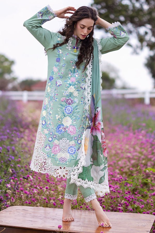 Mushq 3 Piece Embroidered Lawn Suit (HUNSS24012A)