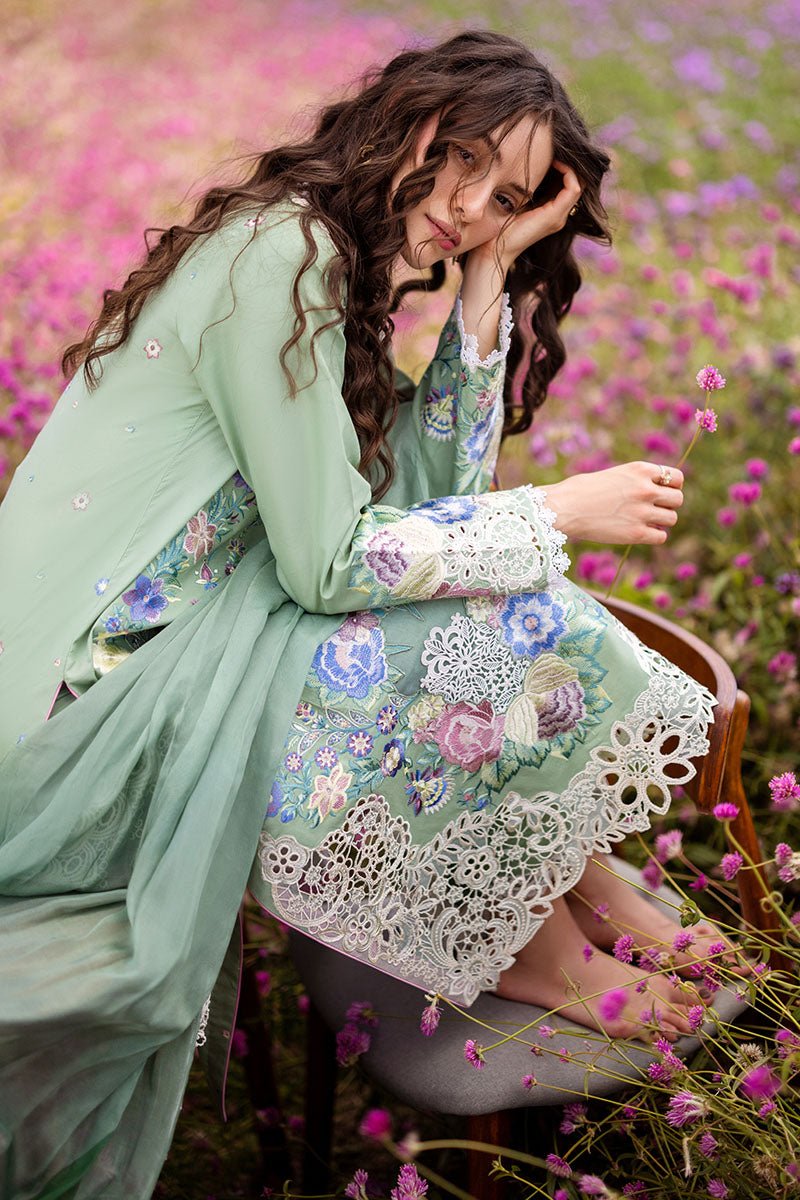 Mushq 3 Piece Embroidered Lawn Suit (HUNSS24012A)