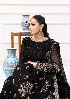 Agha jaan 3Pc Embroidered Chiffon Suit AYLIN gulbuy.com