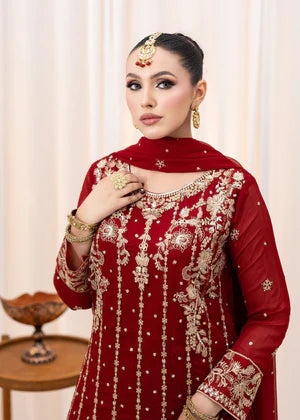 Agha jaan 3Pc Embroidered Chiffon Suit HEER gulbuy.com
