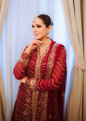 Agha jaan 3Pc Embroidered Chiffon Suit Dilbaro gulbuy.com