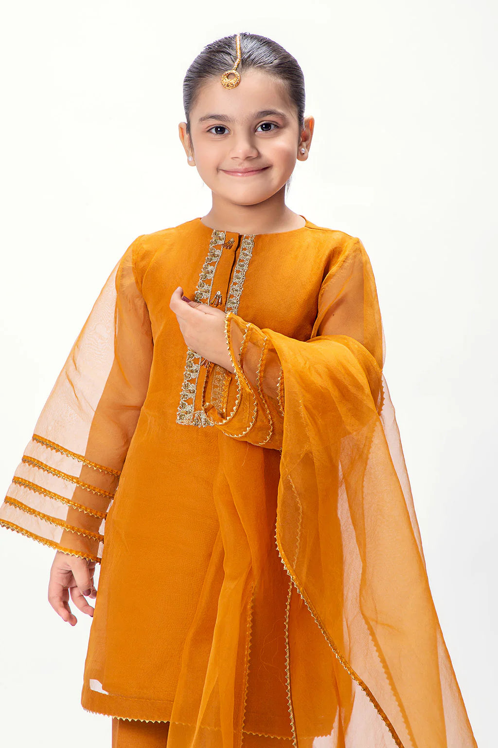 Vanya 3Pc Embroidered Raw Silk Kids Suit LT-02 gulbuy.com