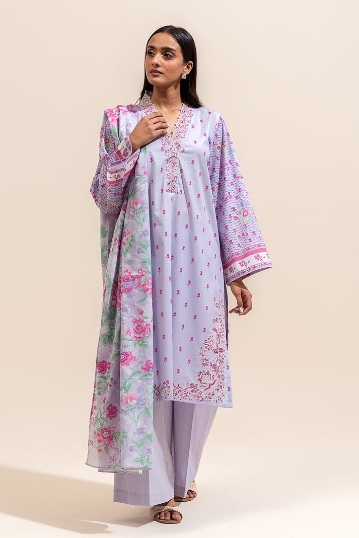 Beechtree 3Pc Embroidered Lawn Suit (MB12403UN005612-PINK)