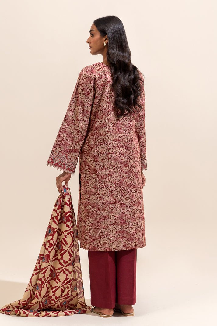 Beechtree 3Pc Embroidered Lawn Suit (MB12403UN005616-MUSTARD)