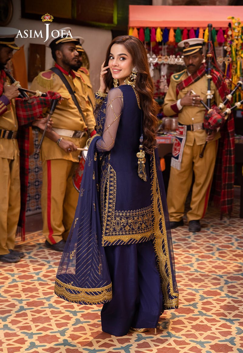 ASIM JOFA 3 PIECE EMBROIDERED NET SUIT (AJEM-18)