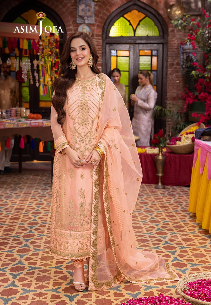 ASIM JOFA 3 PIECE EMBROIDERED ORGANZA SUIT (AJEM-20)