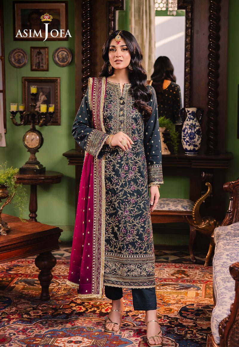 ASIM JOFA 3 PIECE EMBROIDERED LAWN SUIT (AJLP-01)