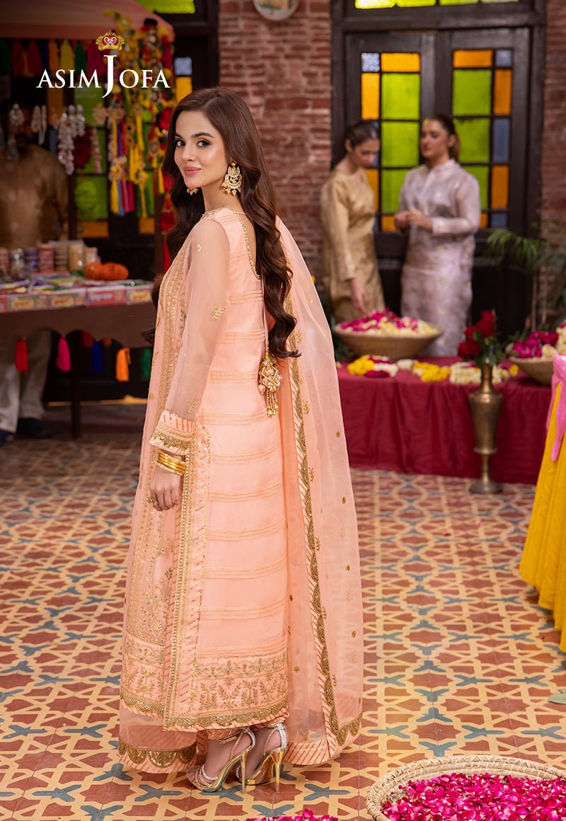 ASIM JOFA 3 PIECE EMBROIDERED ORGANZA SUIT (AJEM-20)