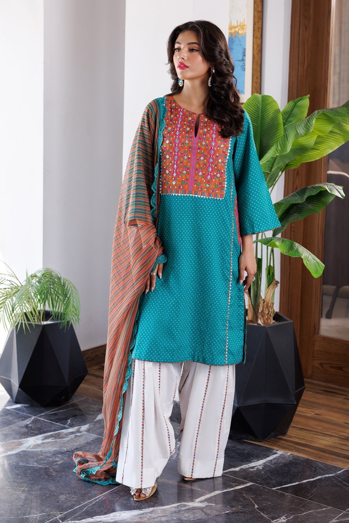 Charizma 3 Piece Printed Lawn Suit (CNP-4-031)