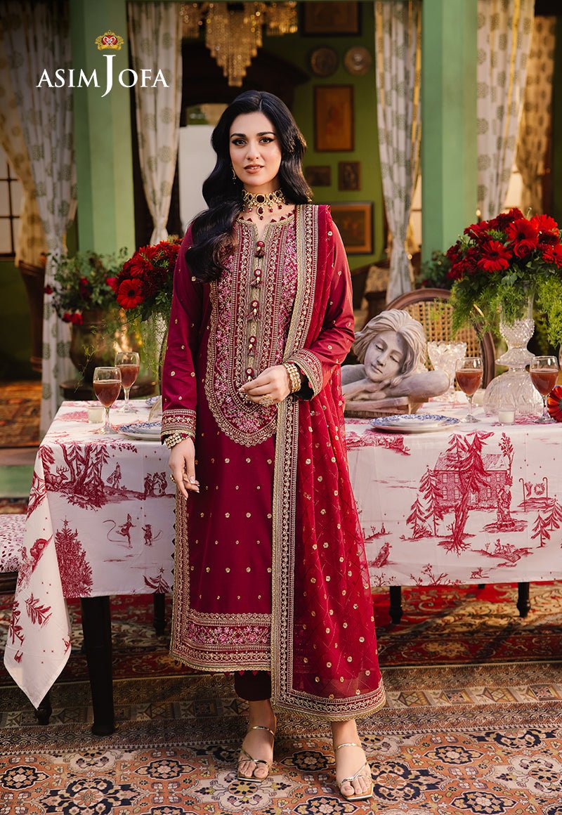 ASIM JOFA 3 PIECE EMBROIDERED LAWN SUIT (AJLP-06)