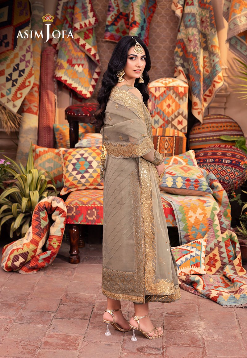 ASIM JOFA 3 PIECE EMBROIDERED ORGANZA SUIT (AJEM-17)