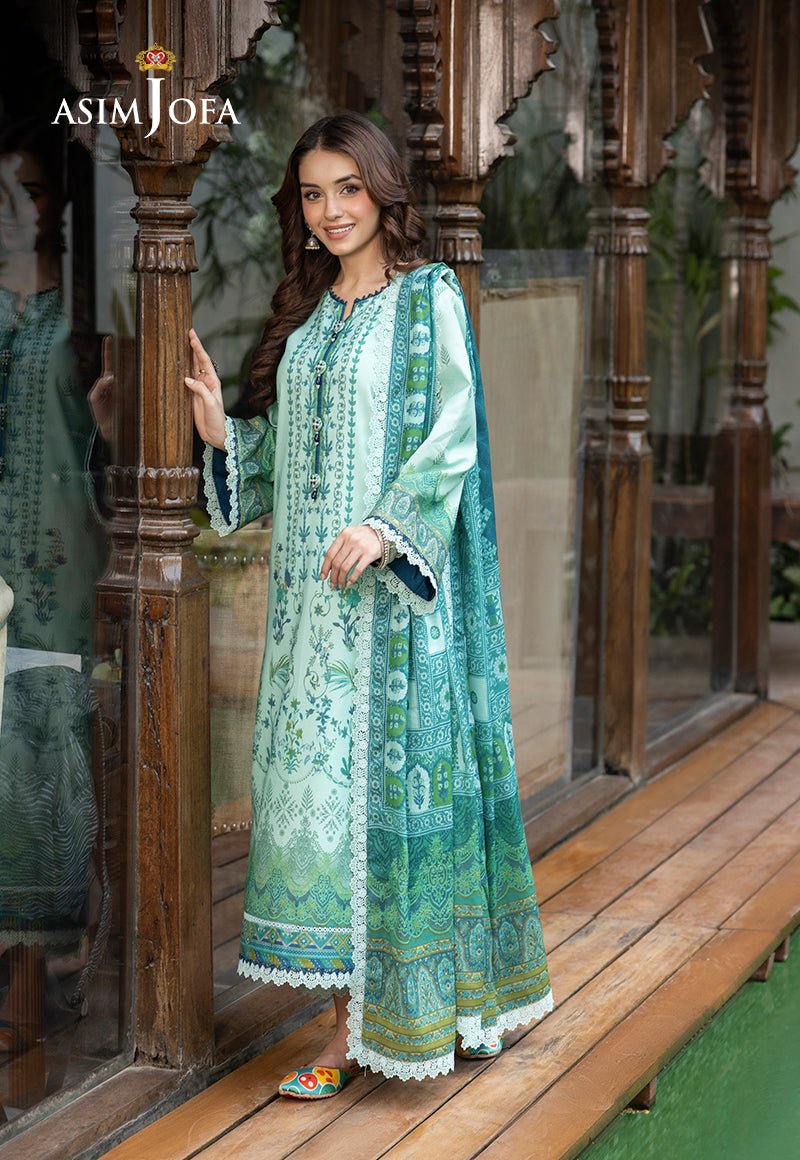 ASIM JOFA 3 PIECE PRINTED LAWN SUIT (AJGB-03)