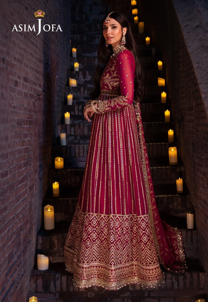 ASIM JOFA 3PC EMBROIDERED CHIFFON AJYV-07 gulbuy.com