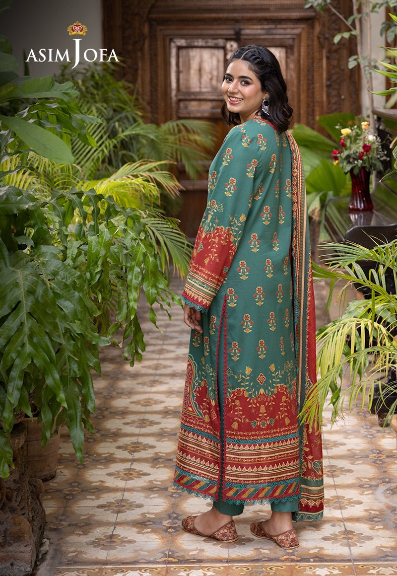 ASIM JOFA 3 PIECE PRINTED LAWN SUIT (AJGB-01)
