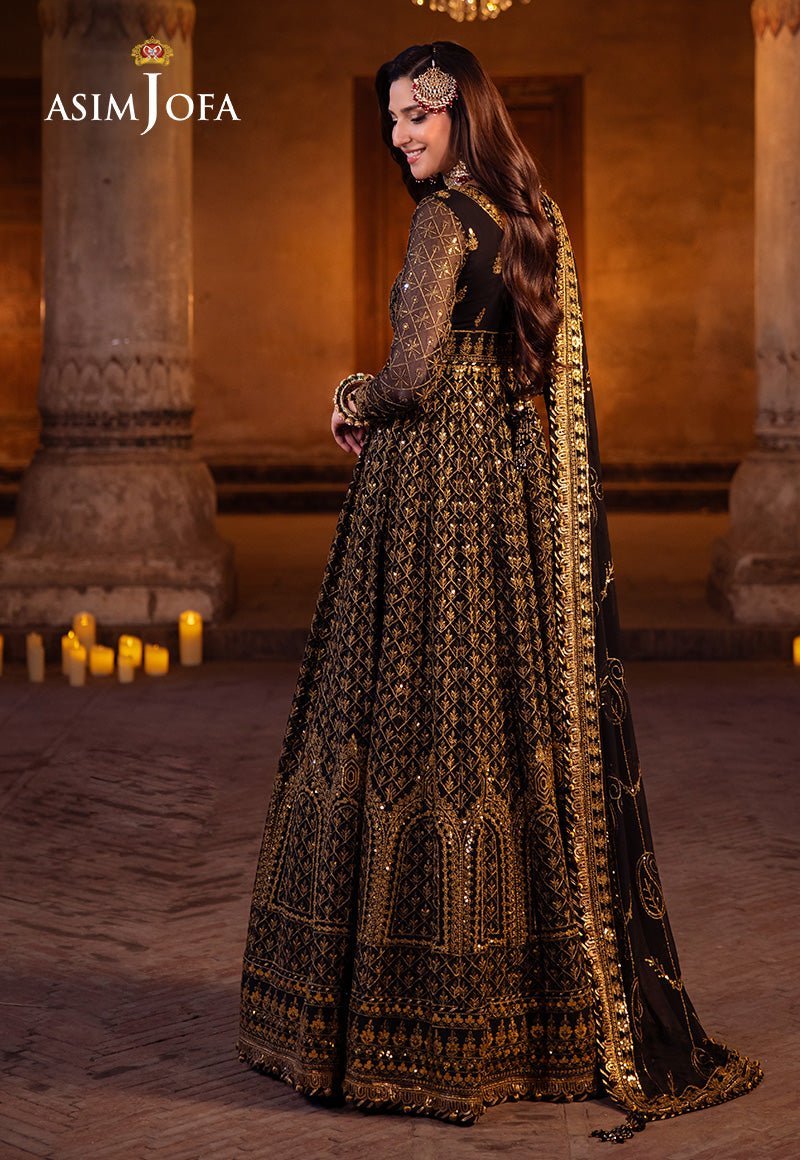 ASIM JOFA 3PC EMBROIDERED CHIFFON AJYV-04 gulbuy.com