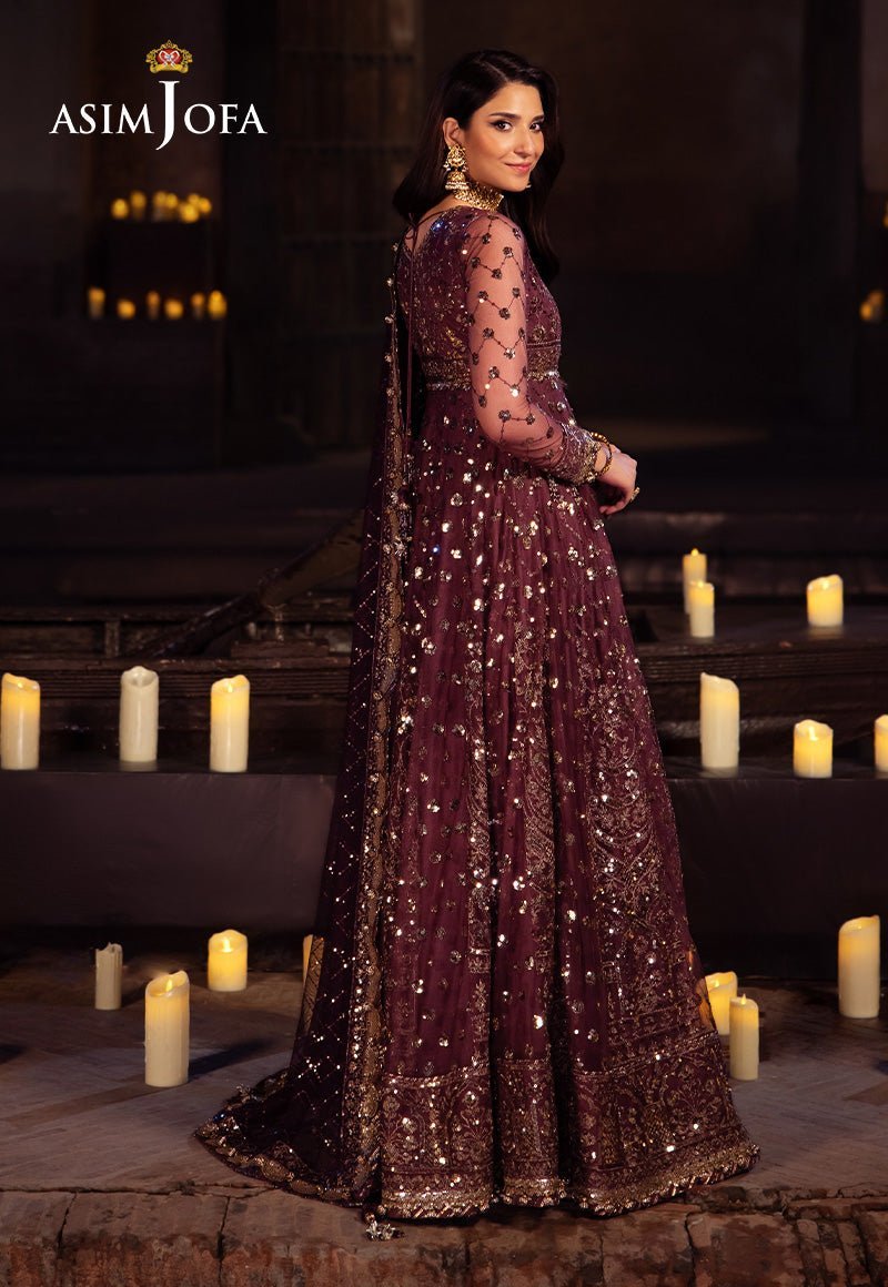 ASIM JOFA 3PC EMBROIDERED CHIFFON AJYV-02 gulbuy.com