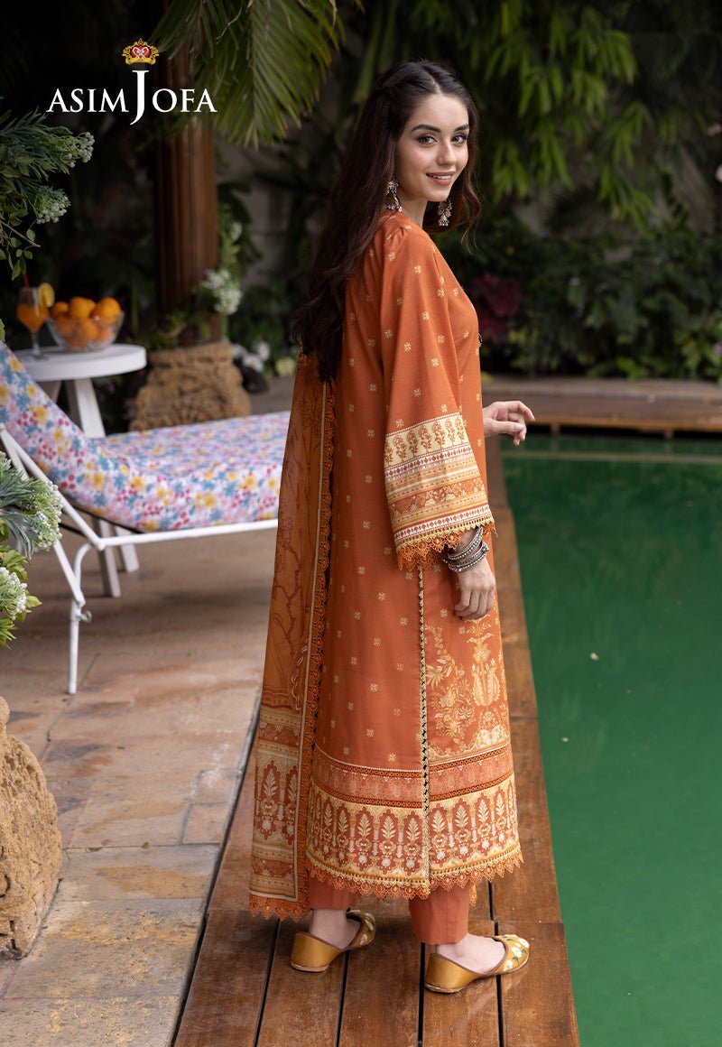 ASIM JOFA 3 PIECE PRINTED LAWN SUIT (AJGB-02)