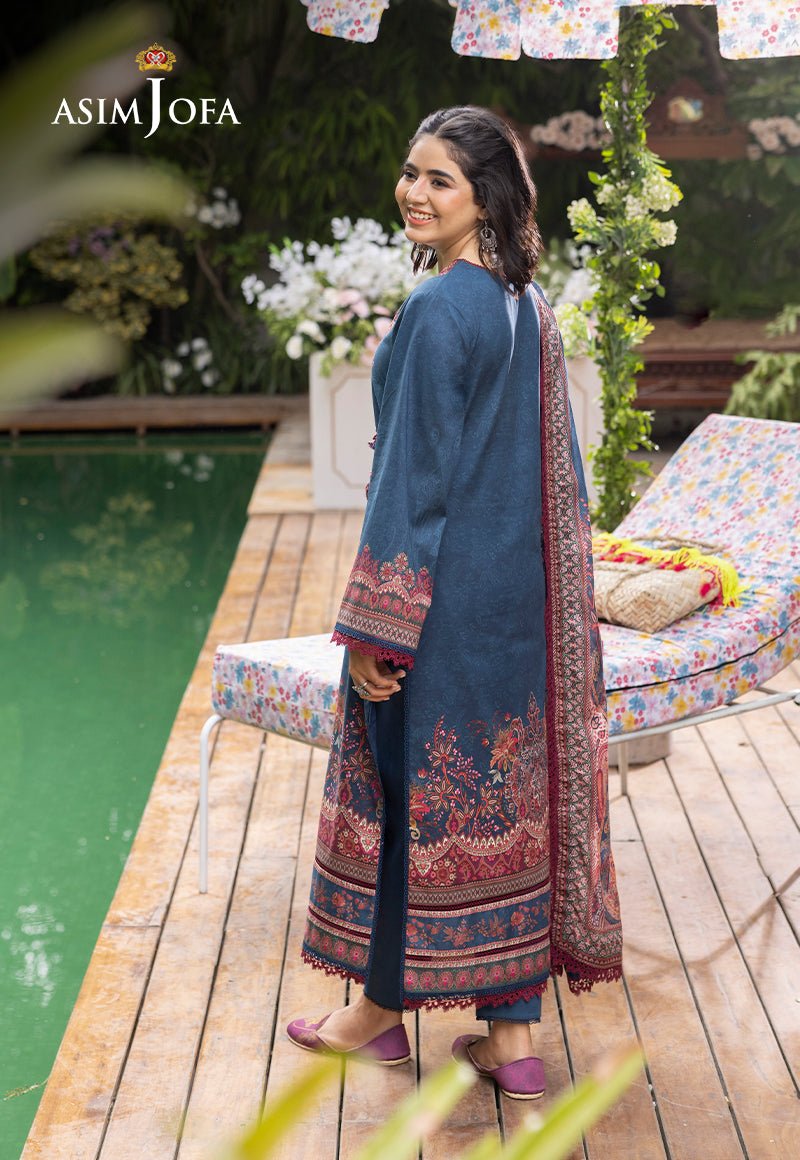 ASIM JOFA 3 PIECE PRINTED LAWN SUIT (AJGB-09)