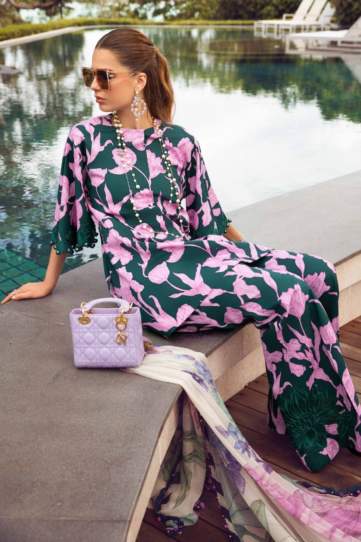 Maria B 3Pc Printed Cambric Suit (MPT-1905-B)