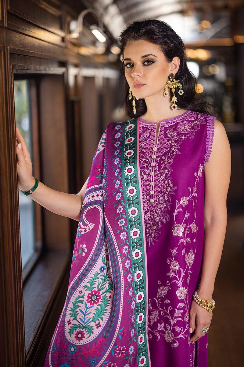 Mushq 3 Piece Embroidered Lawn Suit (MUNSS240209)
