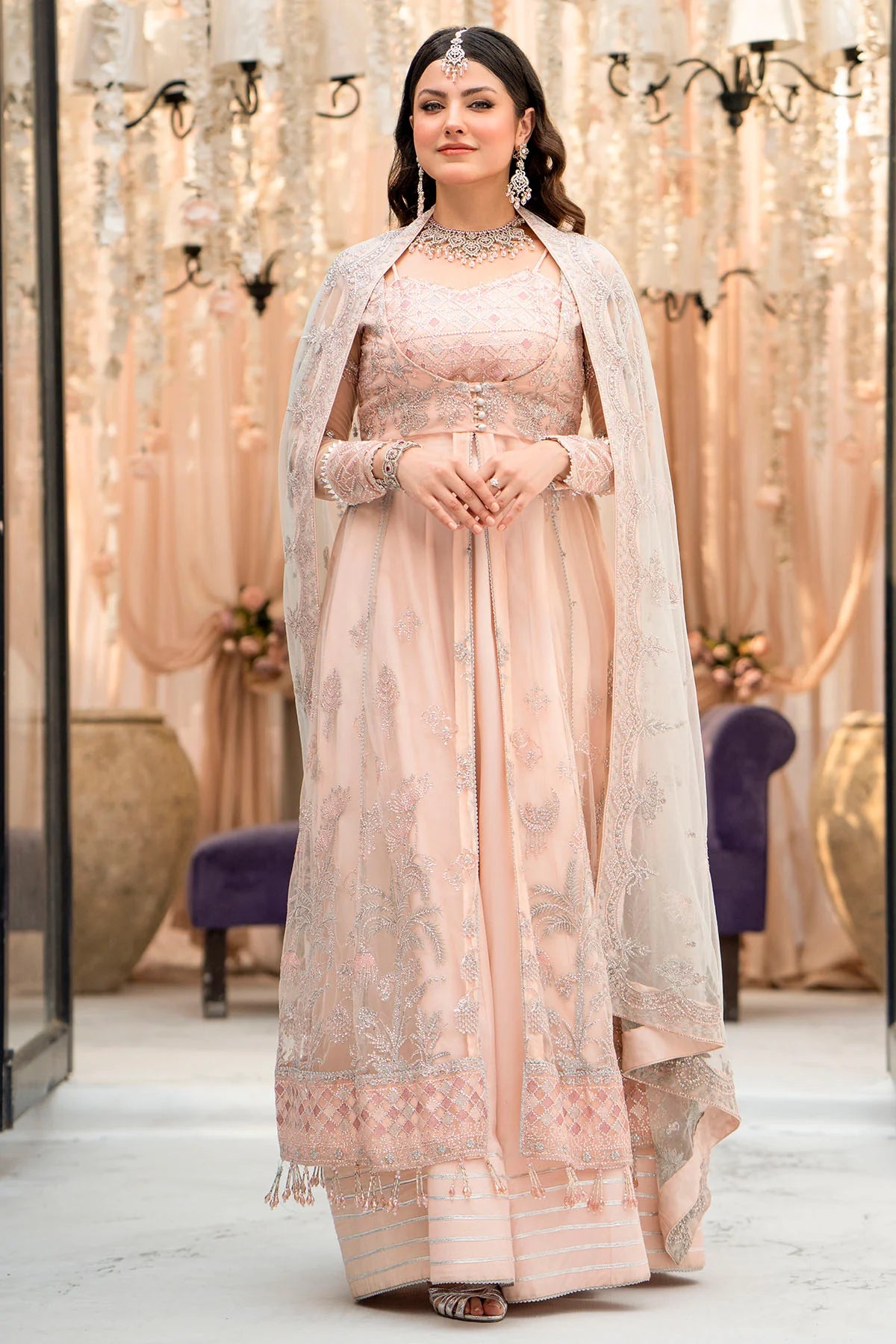 Motifz 3Pc Embroidered Silk Net Suit 4111-SAANVI XL gulbuy.com