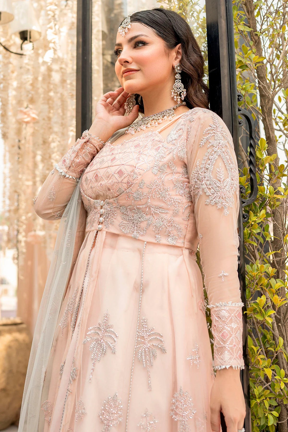 Motifz 3Pc Embroidered Silk Net Suit 4111-SAANVI gulbuy.com