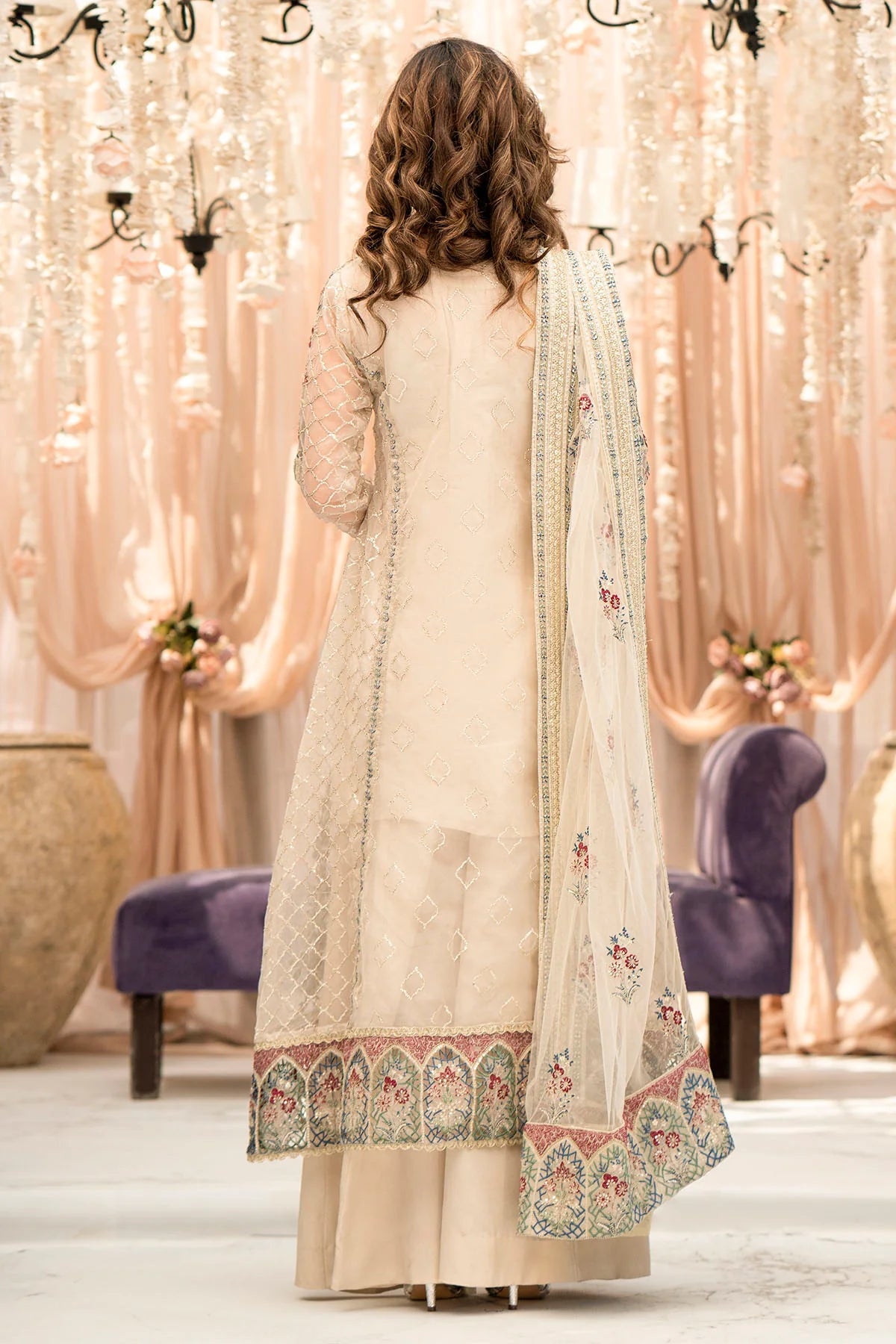 Motifz 3Pc Embroidered Organza Suit 4117-AMAYA gulbuy.com
