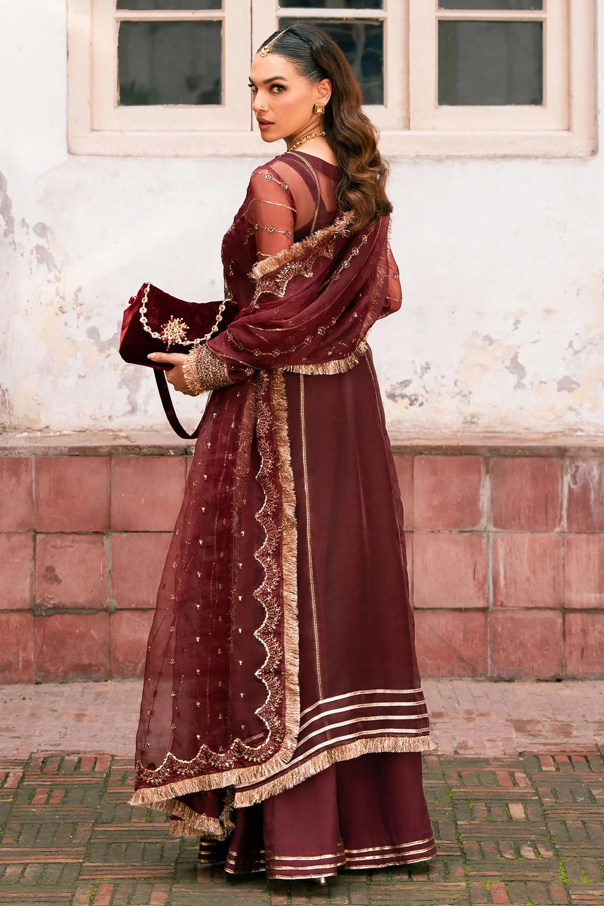 Motifz 3Pc Embroidered Organza Suit 4819-HAIZA gulbuy.com