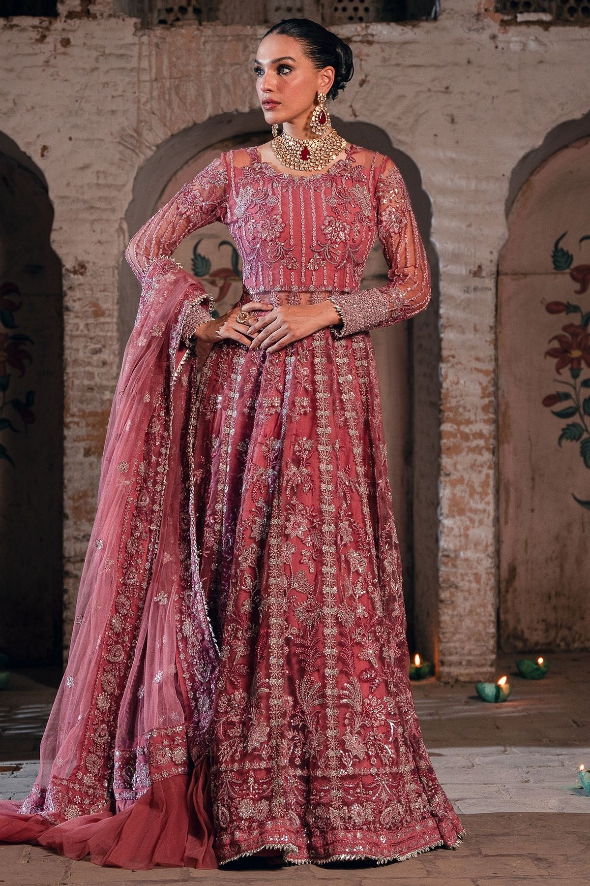 Motifz 3Pc Embroidered Net Suit 4827-RAYAH gulbuy.com