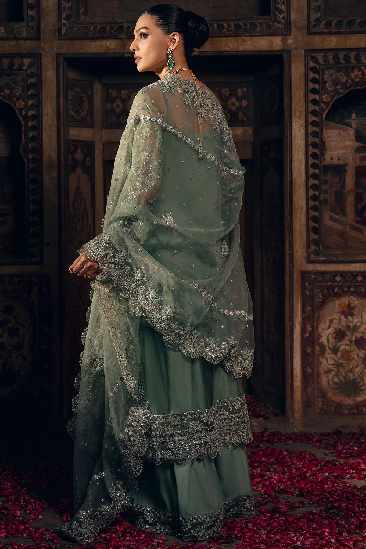 Motifz 3Pc Embroidered Net Suit 4828-ELHAM gulbuy.com