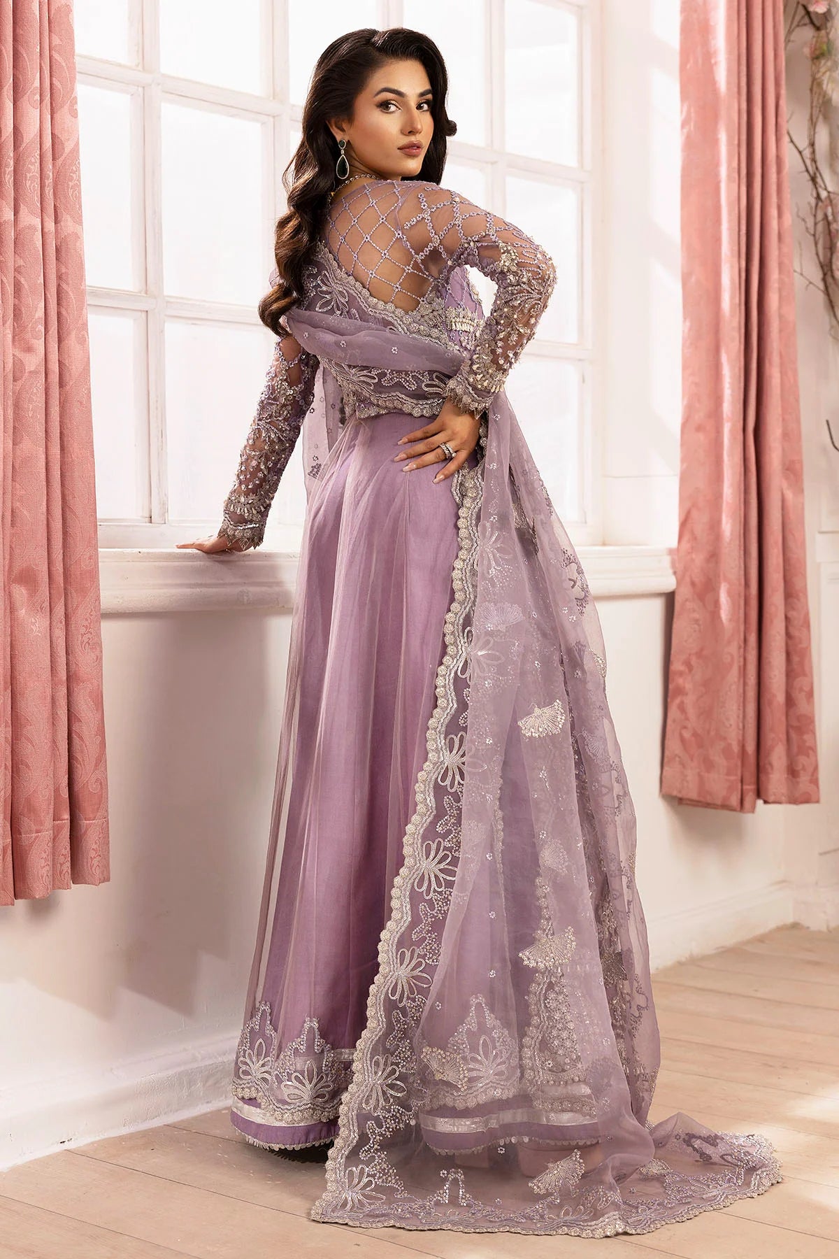 Motifz 3Pc Embroidered Silk Net Suit 4939-YASHFA gulbuy.com
